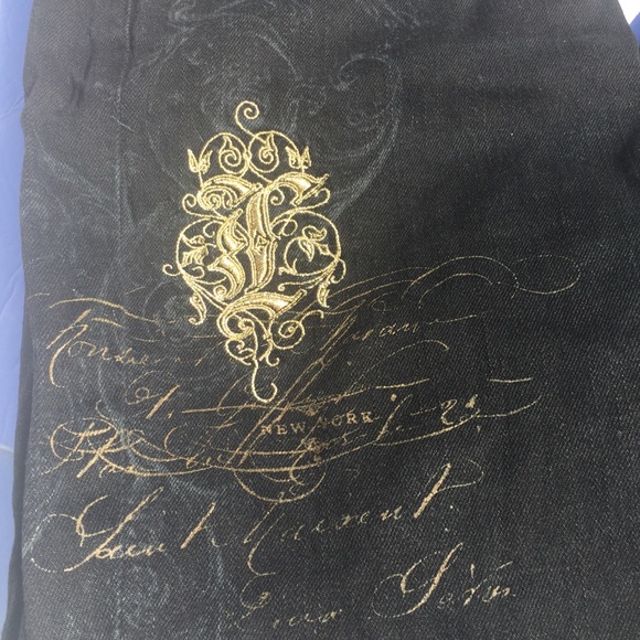 Ralph Lauren  LRL SZ 10 Black Jeans Gold logo - Picture 2 of 8